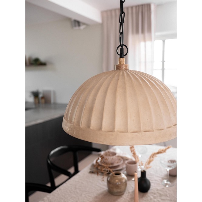 Lampa wisząca boho Haley beżowa 43cm